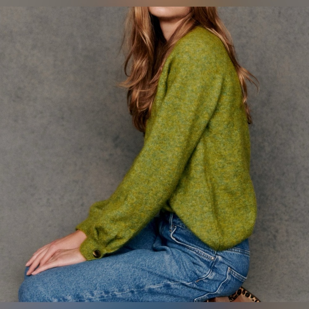 Sezane Louisa Jumper Arizona Green - Size M, EUC